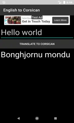 English to Corsican Translator android App screenshot 3